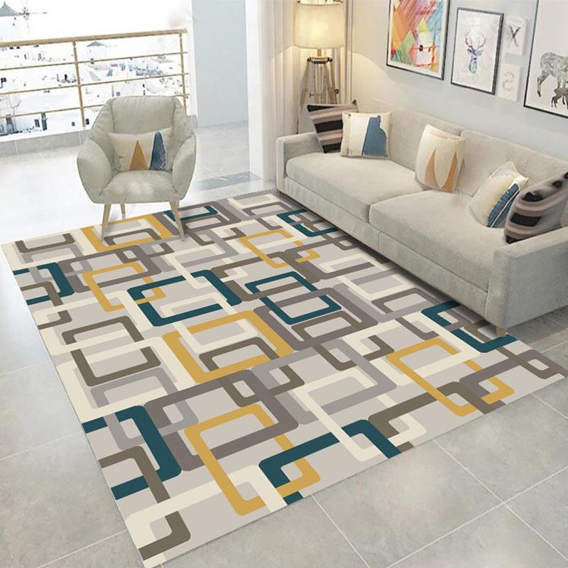 Ковер в скандинавском стиле Домашний Большой Ковер Гостиная Песок Кофейный столик Ковер Напольный коврик Спальня Прикроватный плед Кухонный напольный коврик