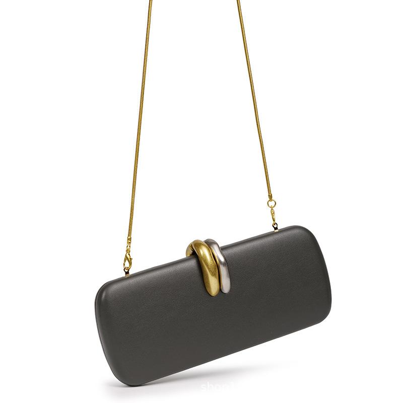Elegant Box Clutch Ladies Evening Bags for Women Clip Bag Designer Handbags and Purses Shoulder Crossbody Bag Wedding Purses