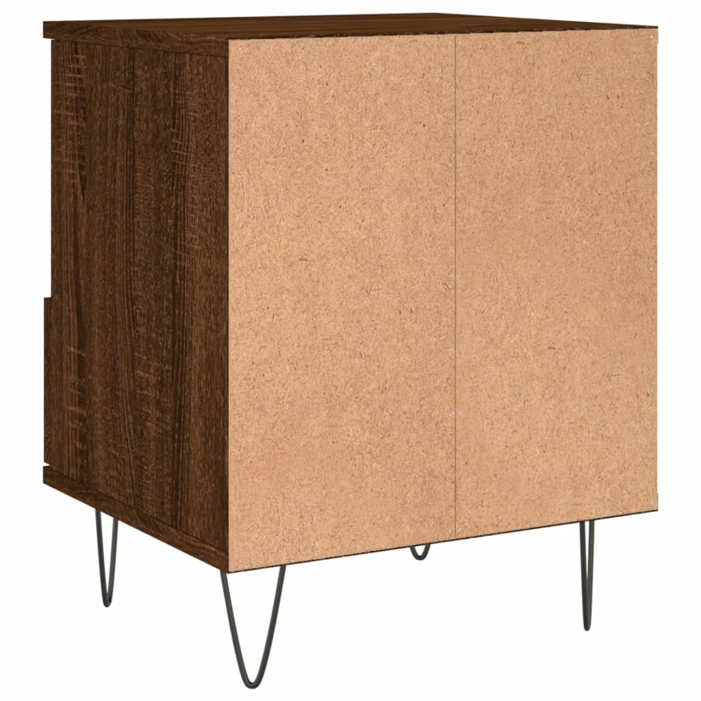 Nightstand Brown Oak Effect 40 x 35 x 50 cm Engineered Wood