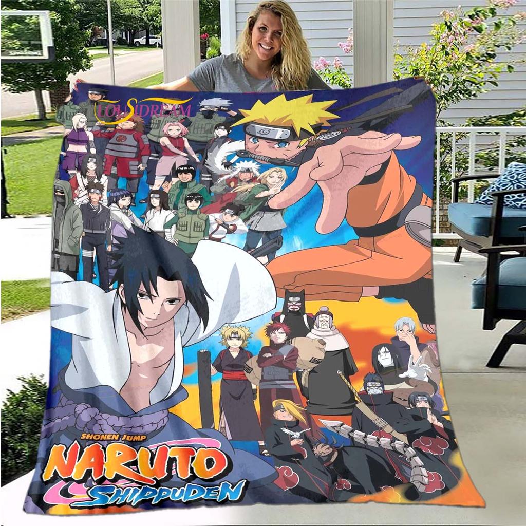 Super Clear 3D Naruto Bed Blanket Office Home Hiking Picnic Thick Quilt Fashionable Bedspread Flannel Blanket