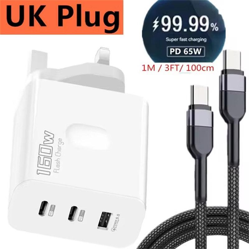 160 Вт USB зарядное устройство USB Type C адаптер быстрой зарядки Quick Charge 3.0 PD зарядное устройство для мобильного телефона iPhone Samsung Xiaomi Redmi OPPO