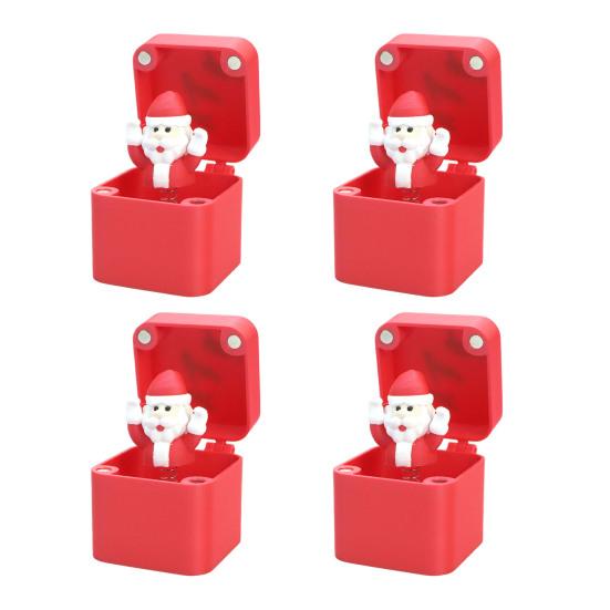 1/2/4 шт. Рождественское украшение «Средний палец в коробке», Всплывающий Санта-Клаус, Олень