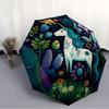1pc Fantasy Unicorn Automatic Open/Close Umbrella, Windproof, Folding Compact Umbrella with Lightweight Design for Women/Men066