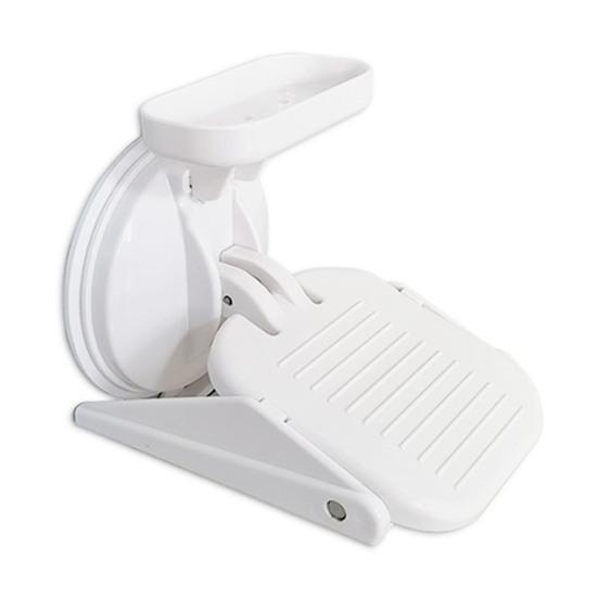 Регулируемая по высоте педаль для ванной комнаты, конструкция с присоской без сверления, противоскользящая широкая педаль, экономящая место для душа