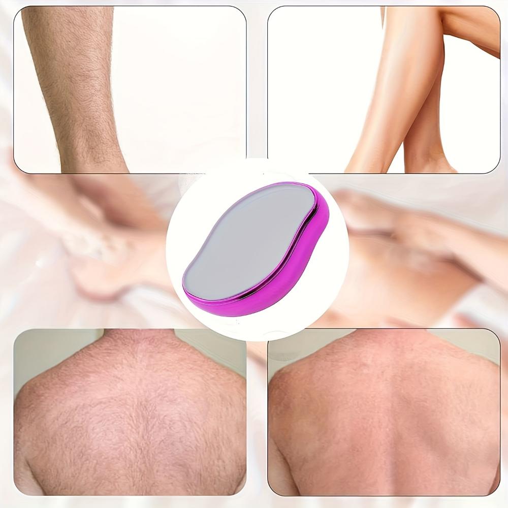 Painless Hair Removal Stick - Waterproof, Fragrance-free Exfoliating Tool for Smooth Skin On Arms, Legs, and Back with a Textured Grip