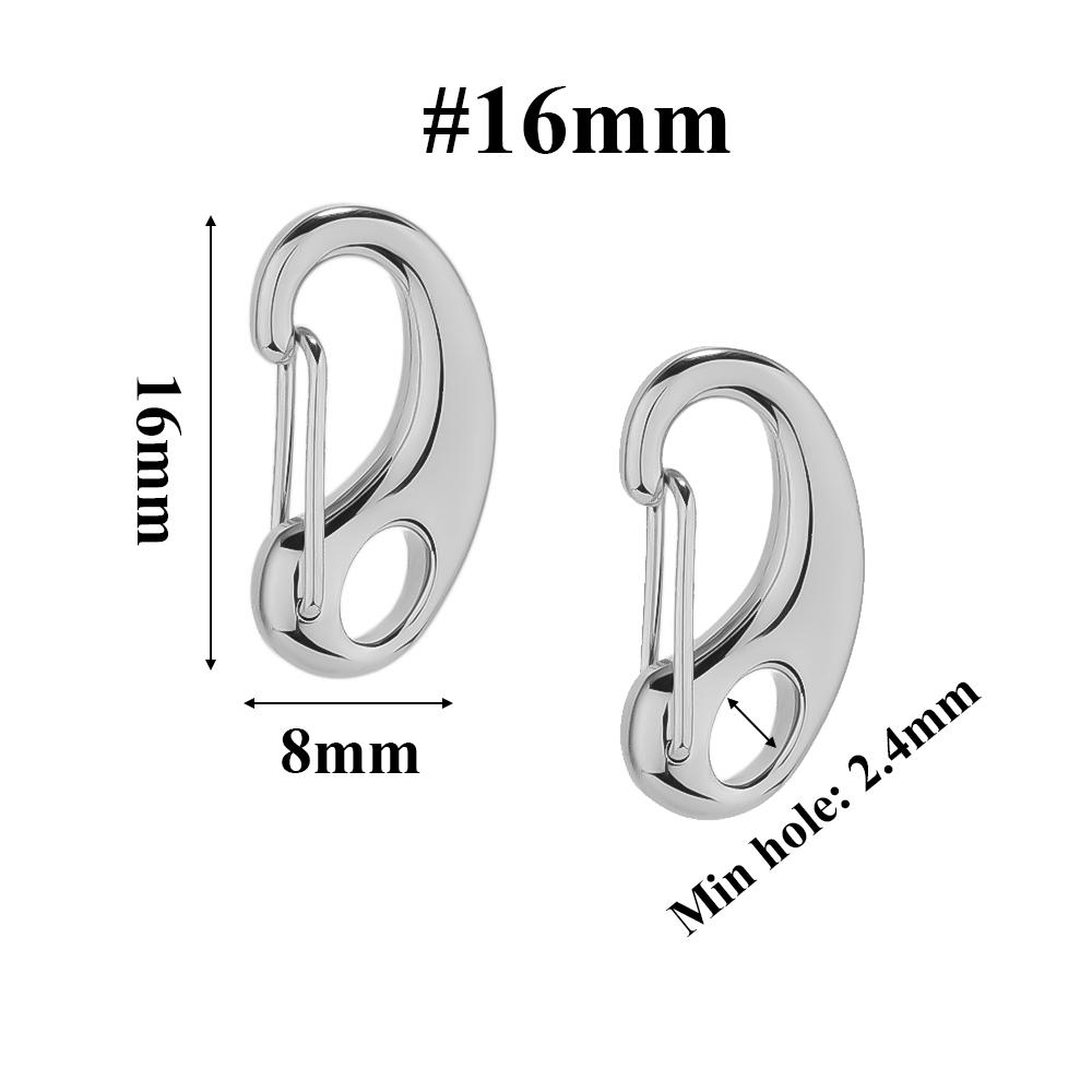 5Pcs Stainless Steel D Lobster Clasps Necklace Hooks Chains Connectors Bracelet Making DIY Jewelry Supplies Accessories