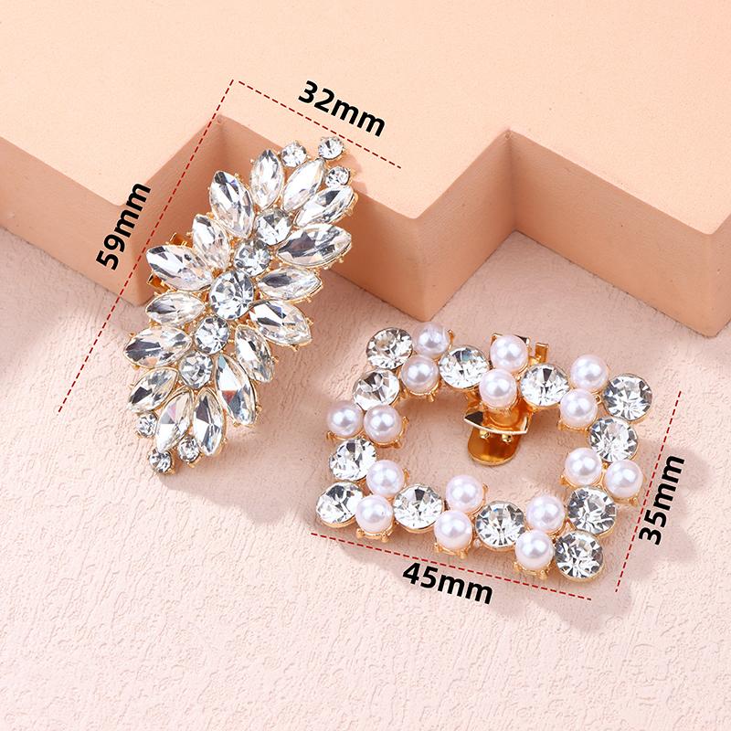 1Pc Bag Pendant Brooch Wedding Bride Accessories Shiny Shoes Decorations Clip Women High Heel Charm Buckle