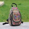 Women's Mini Embroidery Backpack Backpack With Detachable Strap Ethnic Style Versatile Multifunction Chest Bag
