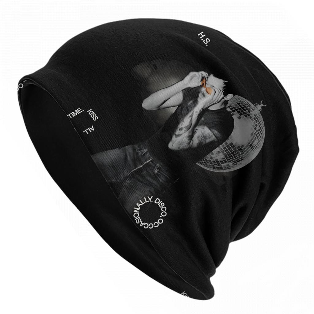 Kiss All The Time New Album Caps Harrys Music Styles Unisex Women Skullies Beanies Hats Summer Warm Multifunction Bonnet Hat