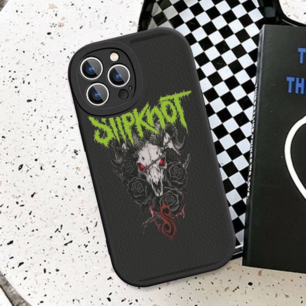 S-Slipknot Rock Для IPhone 16 15 14 13 12 11 Pro Max Plus Ударопрочный Кожаный Мягкий Чехол для Телефона