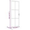 VidaXL Porte intérieure 76x201,5 cm Noir Verre ESG et aluminium 350564