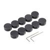 Guitar Footswitch Hat 10pcs Black with Screws