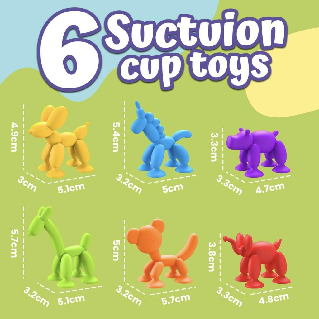 Sticky Music Suction Cup Building Blocks - Soft Silicone Educational Toys for Bath & DIY Play