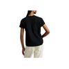 Polo Ralph Lauren Однотонная трикотажная футболка с круглым вырезом и короткими рукавами, стандартная, женская, черная 211971712-002