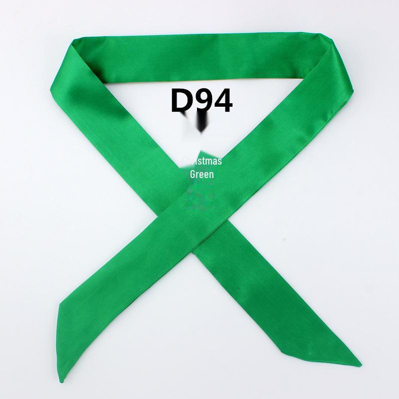 Однотонный шелковый шарф Mai Tong: Тонкая, узкая декоративная лента для ручек сумок