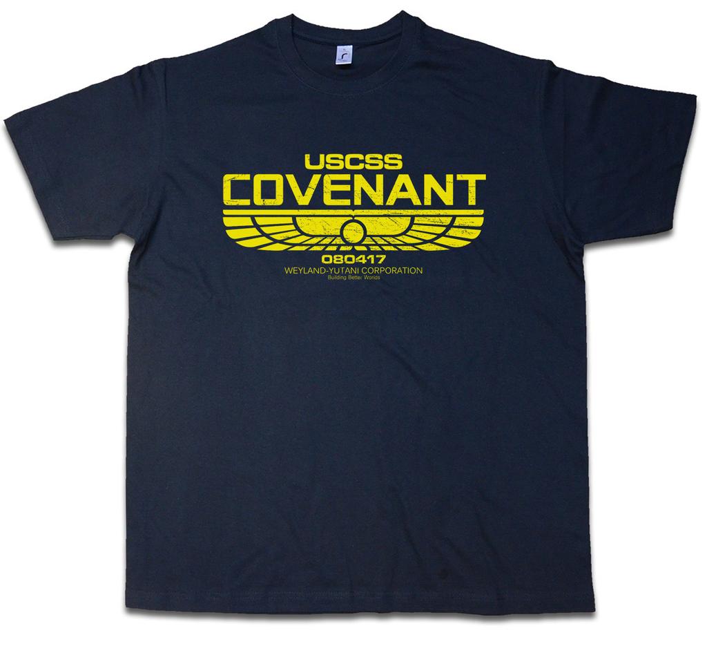 Футболка USCSS COVENANT II Мужская Женская Топ Прометей Чужой Логотип Yutani Corp Рипли