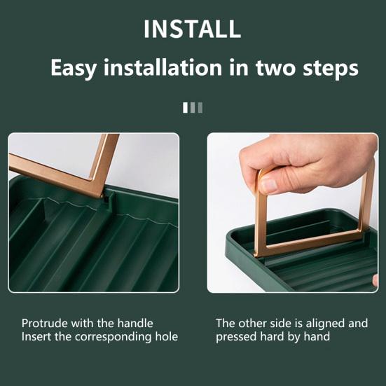 Устойчивая подставка для кастрюль с крышкой, противоскользящая практичная полка для посуды, держатель для хранения столовых приборов