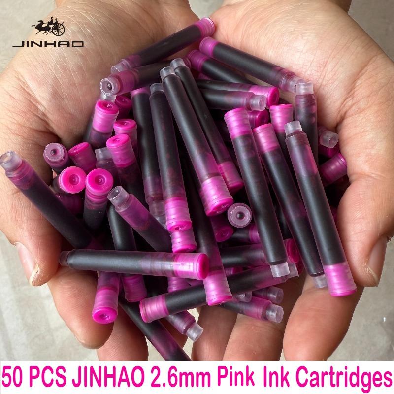 JINHAO 50/12 ШТ. 12 Цветов 2,6 мм/3,4 мм Картриджи для перьевых ручек Чернила Школьные Офисные Принадлежности Канцелярские товары Для Majohn Hongdian