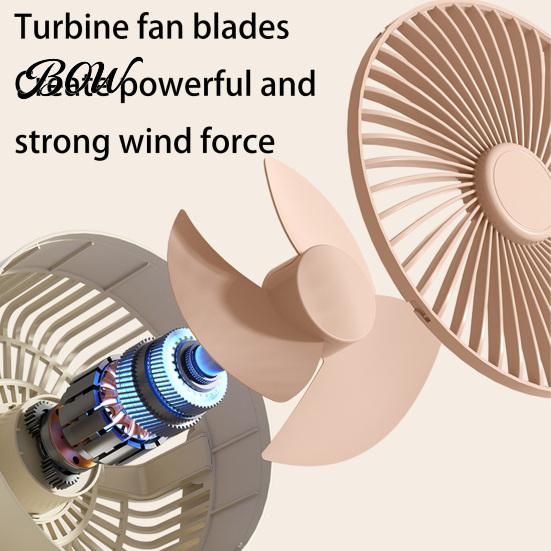 Quiet Office Fan Desktop Air Circulation Fan, 5 Speed Portable USB Desk with 1800mAh Battery Compact & Digital Display, Personal Cooling for