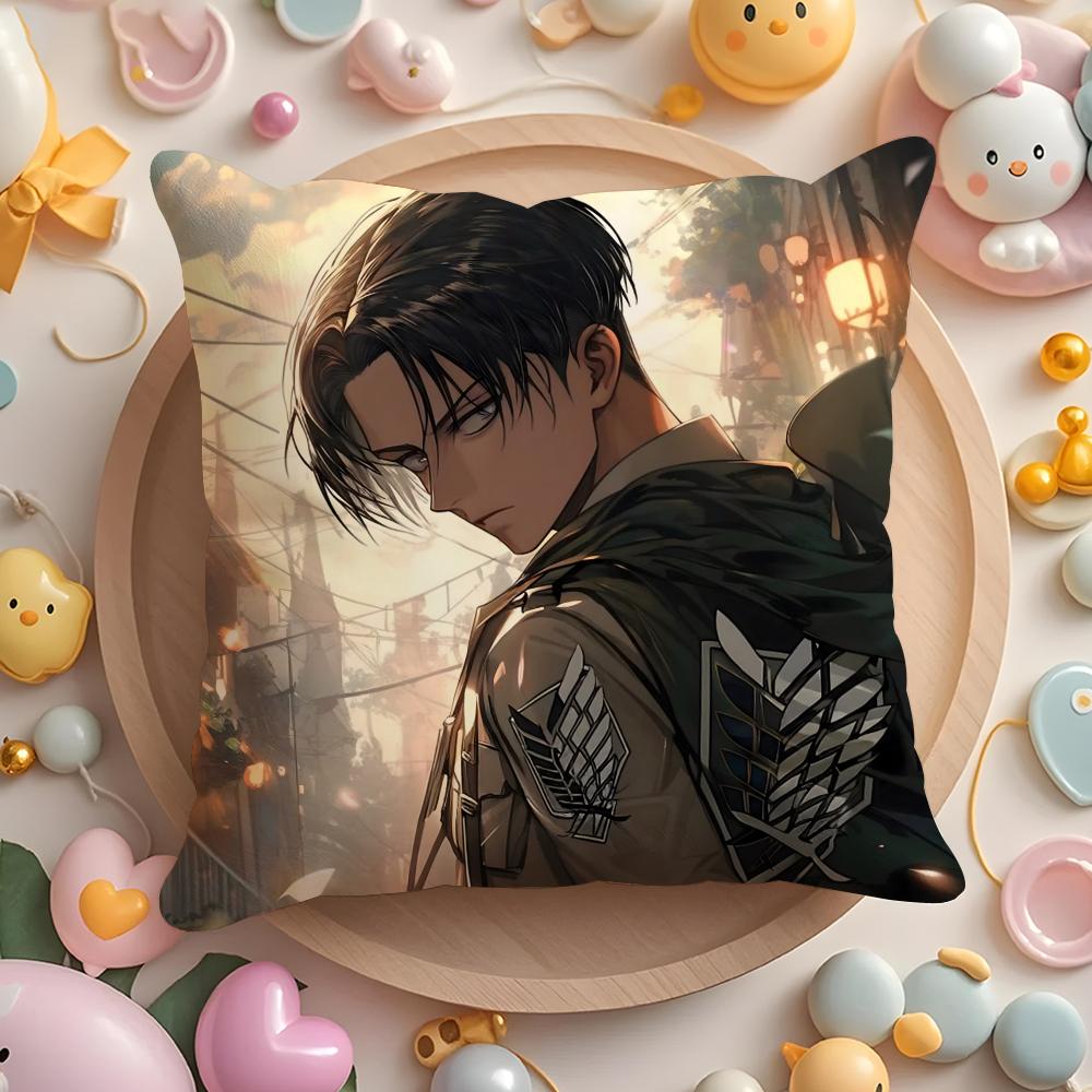 Наволочка для подушки L-Levi Anime A-Ackerman для дома и автомобиля, многоцелевая, двусторонняя, мягкая и прочная для повседневного использования