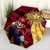 1 PC Automatic Folding Umbrella - Super Mario Pattern Portable Foldable Design With 8 Ribs Christmas Birthday Gifts