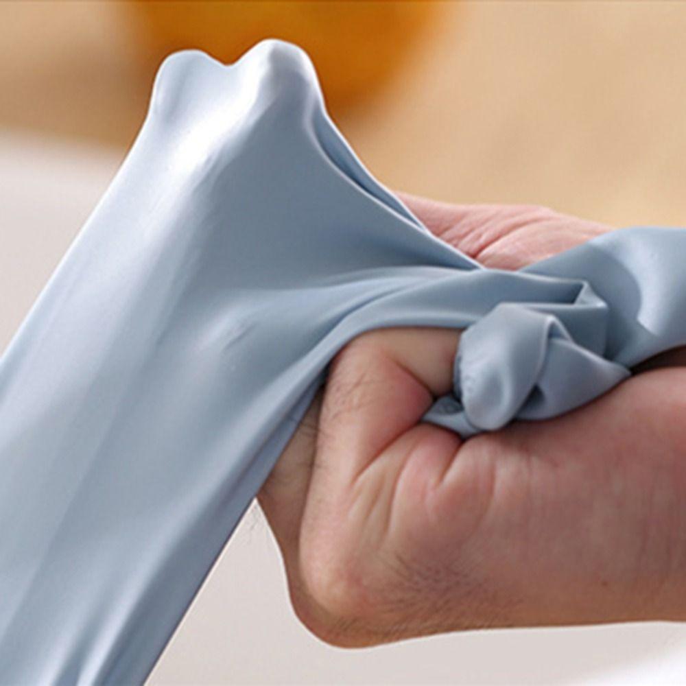 Long Sleeves Elastic Band Mouth Rubber Gloves Plush Kitchen Cleaning Tool Laundry