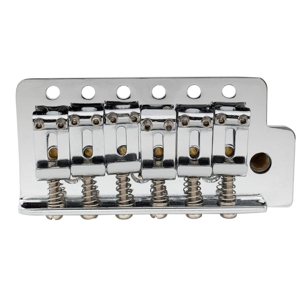 Musiclily Pro 10.5mm Vintage 6 Point Tremolo Unit Bridge 36mm Solid Brass Block для электрогитары Squier Strat, хром