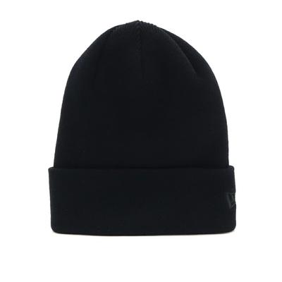 Шапка New Era Free Basic Cuff Knit Cotton Black Solid, 223, Цвет, Черный/Черный