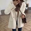 Spring And Autumn Korean Women Suit Jacket And Blazers Double Breasted Notched Coat Women