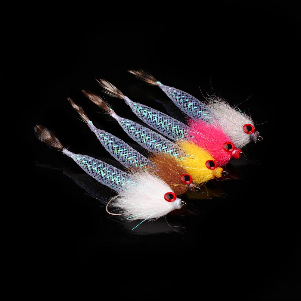 5 шт./кор. быстро тонущий Mylor Flash Tube Streamer Fly легкий большой объем 5 цветов в наличии форель окунь щука рыболовная приманка приманка