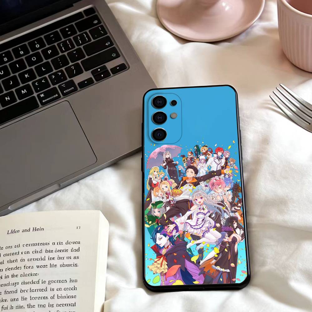 Чехол для телефона Re:Zero. Начни жизнь в другом мире. Для Samsung S25, 24, 23, 22, 30, 21, 10, 9, Ultra, Plus, Lite, FE, 4, 5 G. Мягкий черный чехол
