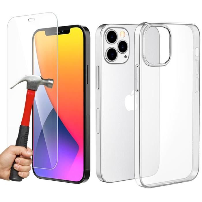 Coque pour iPhone 12 Pro Max - E.F.CONNECTION - Transparent - Souple - Résistant aux rayures - Anti-choc