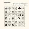 36pcs Set Acrylic Box Wood Stamps Set Daily Life Themed Mini Wooden Stamps  Scrapbooking Decor