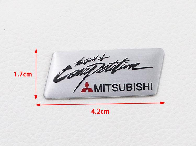 1pcs 3D Mitsubishi  Car logo aluminum sticker Fender side Rear Bumper tail door trunk sticker Emblem sticker styling Accessories