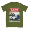 Повседневная футболка с принтом Rock O-Oasis для мужчин, с круглым вырезом, короткий рукав, 100% хлопок, летняя одежда