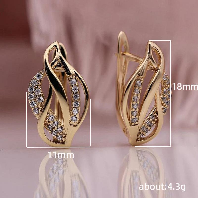 Xiaomi Huitan Hot Leaf Hoop Earrings for Women Fashion Daily Wear Fancy Accessories Wedding Party Elegant Bride Earrings Modern Jewelry