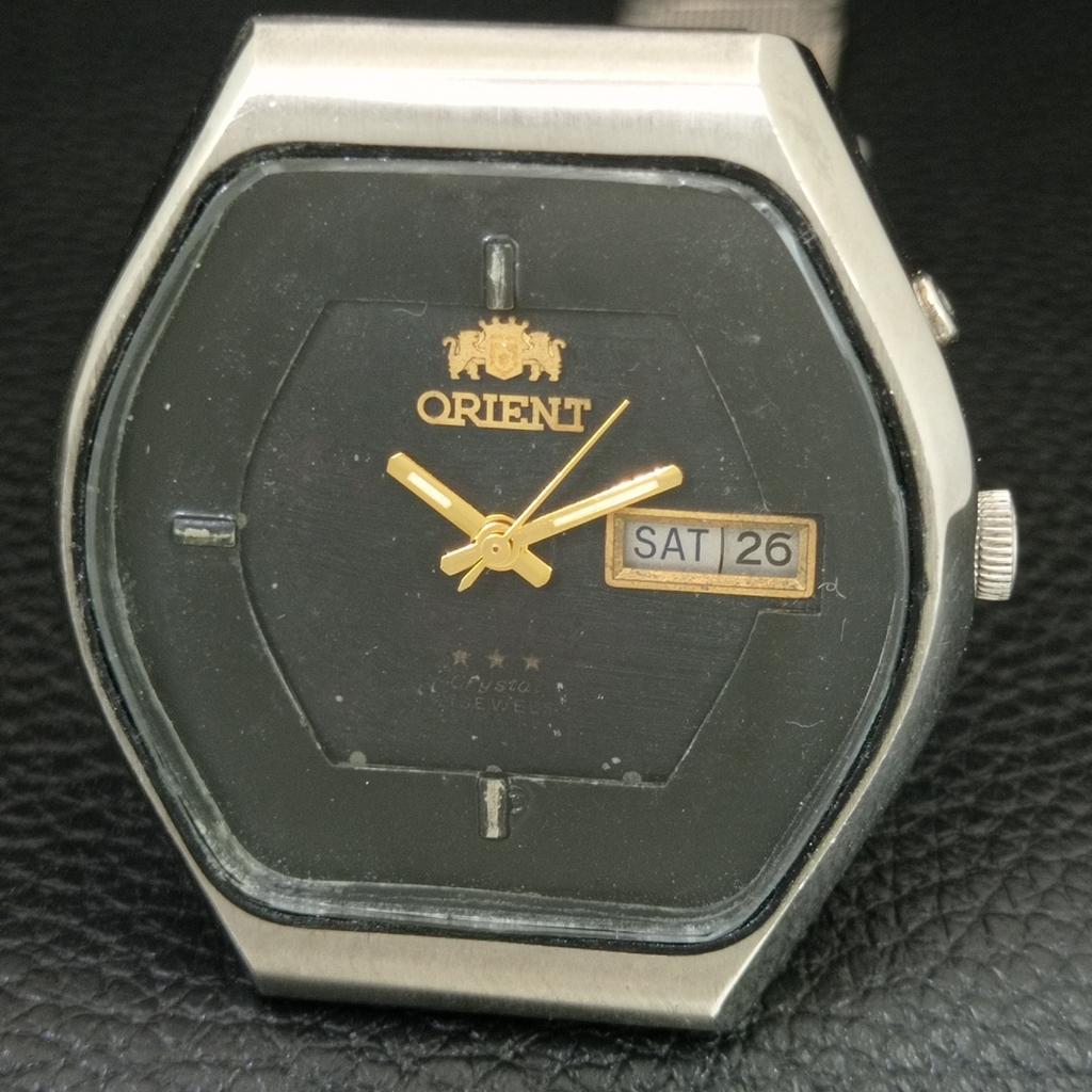 Orient КРИСТАЛЛ АВТОМАТИЧЕСКИЕ 46943 ЯПОНИЯ МУЖСКИЕ ВИНТАЖНЫЕ С ОРИГИНАЛЬНЫМ ЦИФЕРБЛАТОМ ЧАСЫ a705003-1
