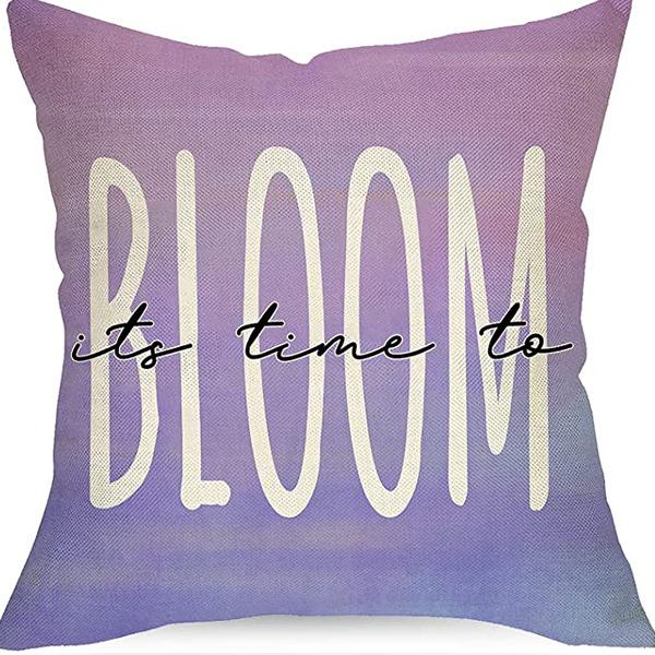 Растение и Цветок Льняная Наволочка Фиолетовая Лаванда С Принтом Подушка Чехол Наволочка Дом Диван