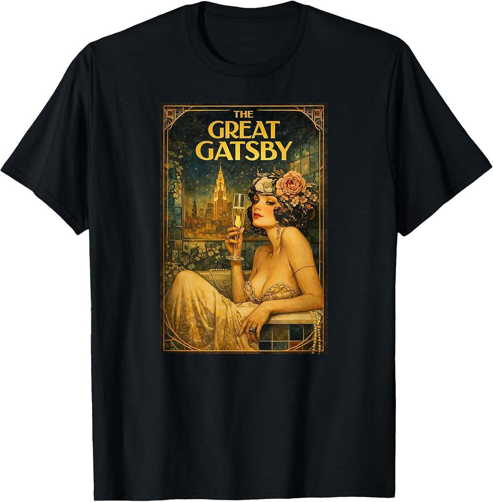 Art Deco T-Shirt Featuring Classic Literature Theme