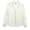 UNITED ARROWS TOKYO Made In Japan Long Sleeve V Neck Blouse 38 White Women Used