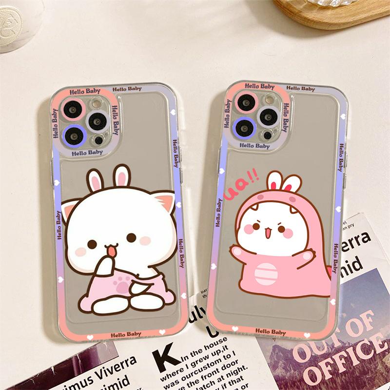 Чехол для телефона Mochi Peach Cat для iPhone 11 12 13 Mini Pro Max 14 Pro Max Чехол-оболочка