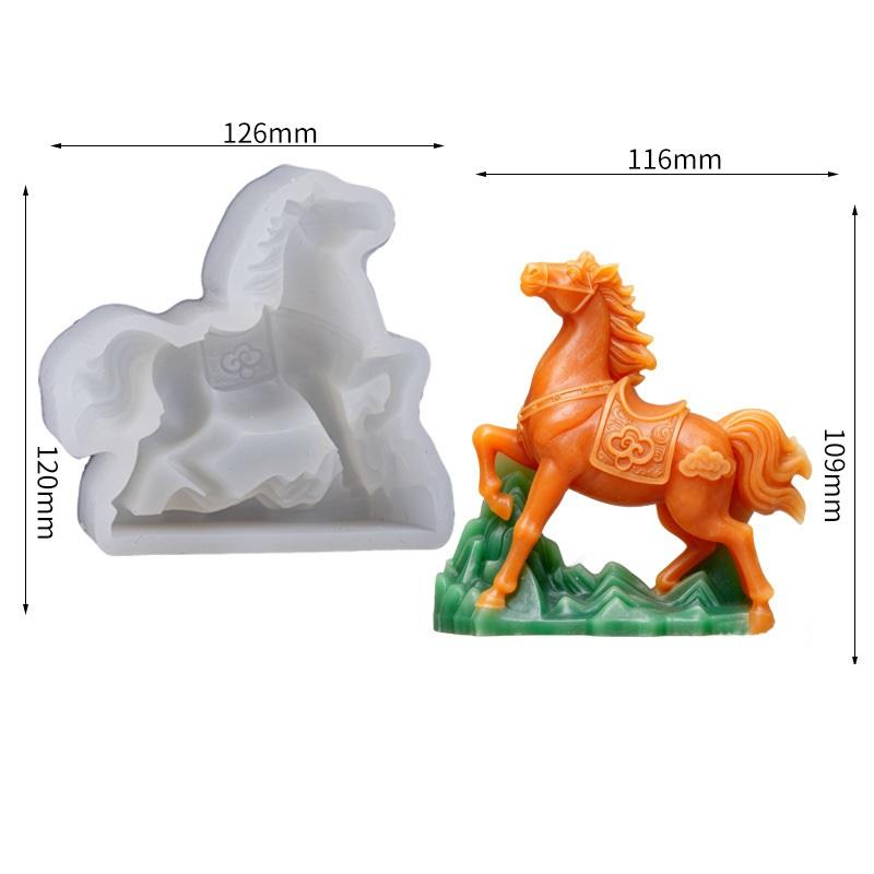 3D Силиконовая Форма Лошадь Храбрые Войска Рыба Diy Ледяная Скульптура Помадка Конфеты Шоколад Форма Гипс Смола Формы Торт Декор Инструменты