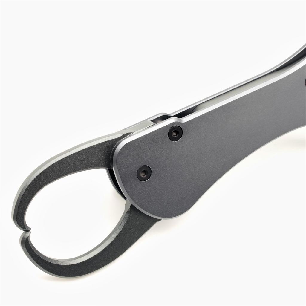 1091 Fish Grip Lightweight Aluminum Fish Grip Long Reach Gun Grip Gray (Iregui) (Stealth (Aluminum Trigger))