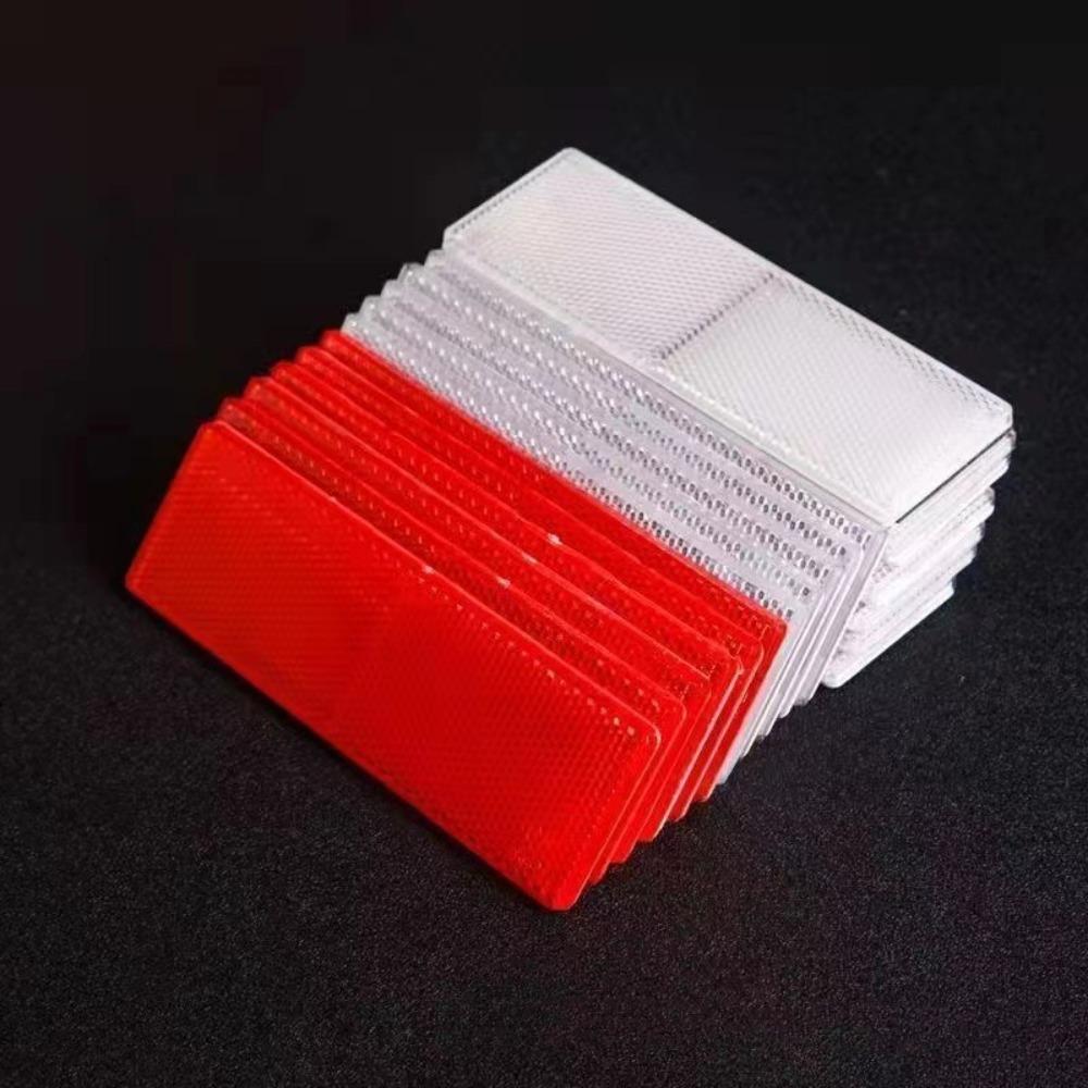 10 шт. Пластиковые отражатели для автомобилей, наклейки с предупреждением, клейкие наклейки с предупреждением о безопасности для грузовиков и прицепов