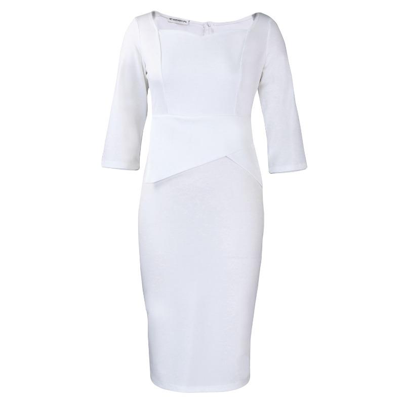 Новое модное женское платье-карандаш Tongle облегающего кроя однотонной расцветки