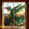 Colorful Bird Acrylic Hanging Decoration Indoor Outdoor Garden Yard Window Wall Hanging Stained Glass Effect Bird Ornament Suncatcher Sign