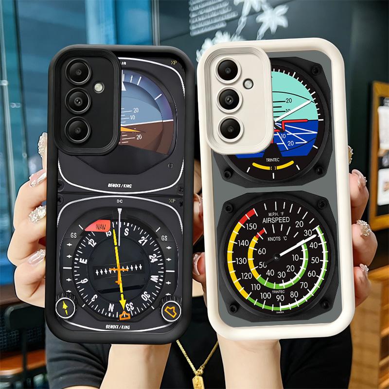Aircraft Instrument Cockpit Radar Soft Phone Case for Samsung Galaxy A17 A16 A26 A36 A56 A15 A25 A35 A55 A14 A24 A34 A54 A13 A23