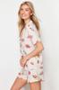 Women's Fashion New Pajama Set Multi-Color Printed Viscose Woven Pajama Set