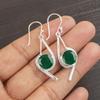 Green Onyx Gemstone Jewelry, 925 Solid Sterling Silver Earrings, Handmade Gorgeous Silver Jewelry For Wedding Gift