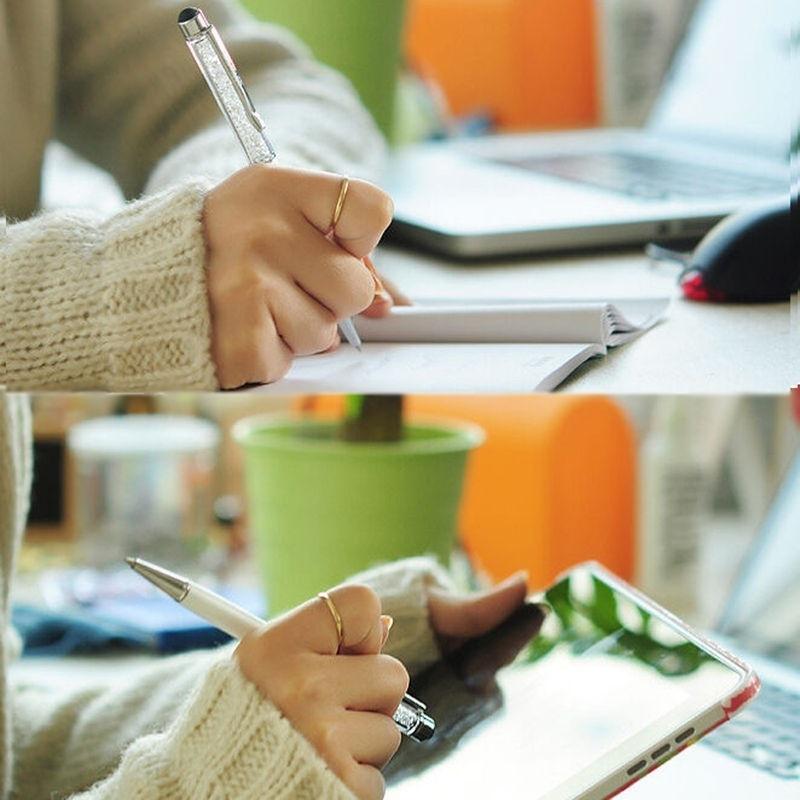 Металлическая шариковая ручка, 5 шт, с блёстками